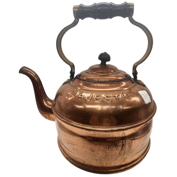Vintage Majestic Copper & Brass Tea Kettle Beautiful Display - Picture 1 of 9